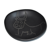 Coupelle vide poche Vallauris années 50 décor vache
