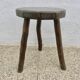 Tabouret tripode en bois massif 1950