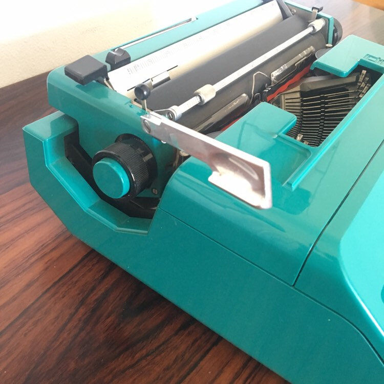 Studio 45 blue duck Olivetti typewriter