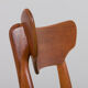 Set of 4 Schønning & Elgaards Danish teak chairs in gray wool upholstery
