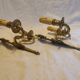 Pair of bronze wall lights