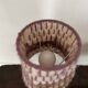 vintage lamp in pyrite sandstone and wool lampshade, La borne 1970