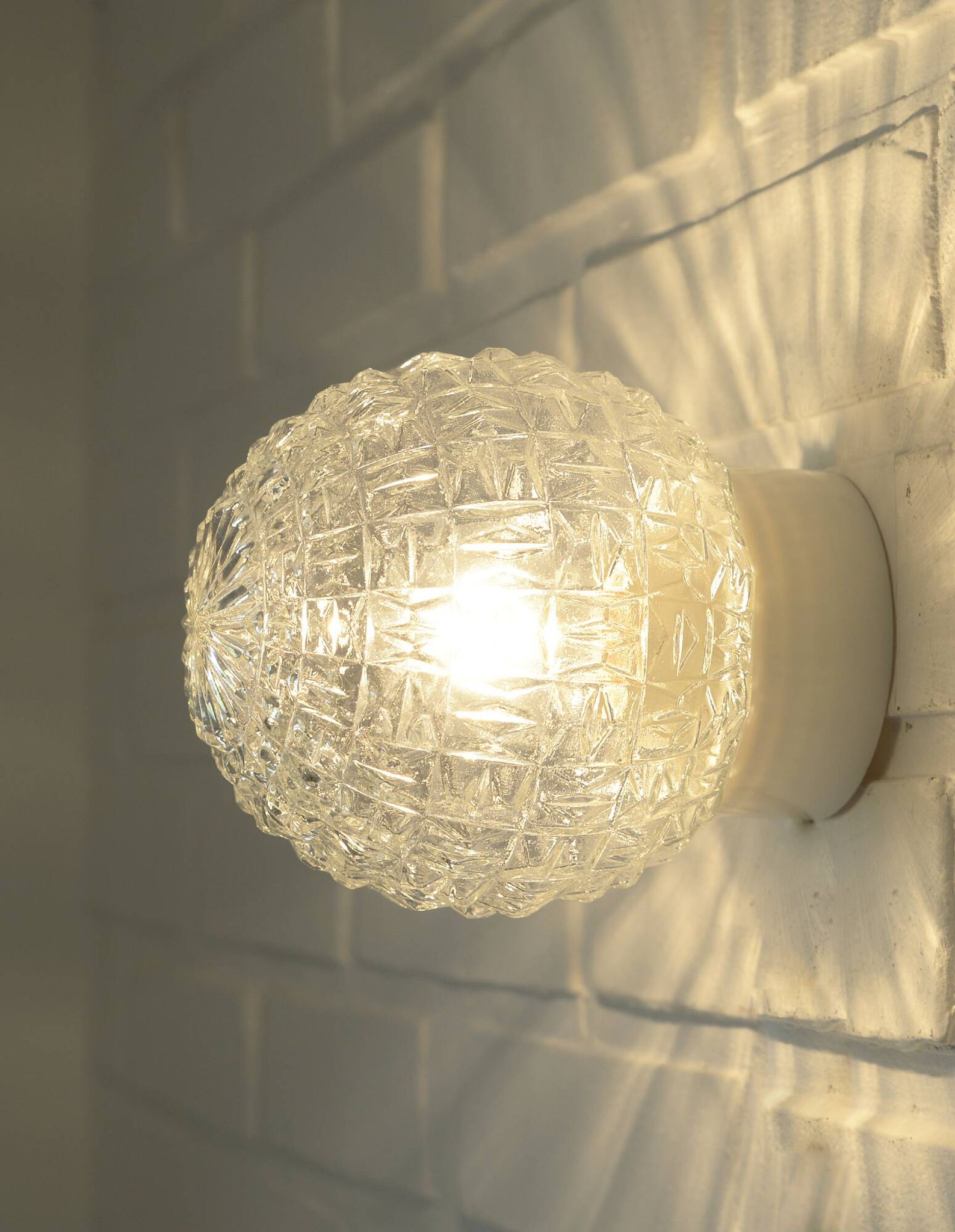 Pair of wall lamps / set of ceiling lights / mid-century flush mount lighting / vintage sconce lamps