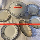 Soup tureen and plates France HB&cie Terre de fer