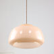 Mid-century Pink Glass & Brass Pendant Lamp