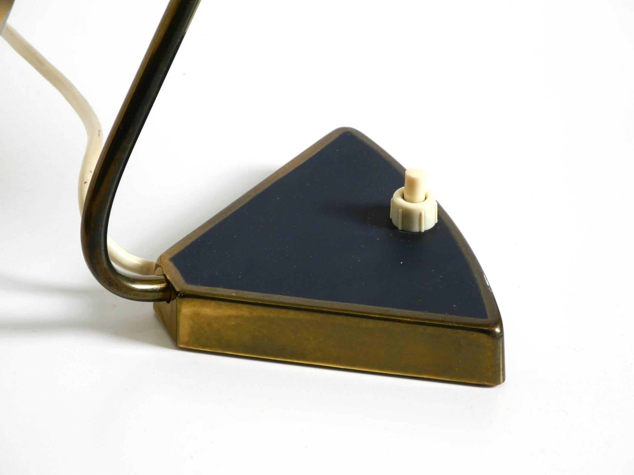 Two beautiful rare Mid Century Modern brass table lamps