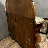 Sideboard in a row Louis XVI half-moon walnut around 1850