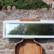 Miroir Art déco daté 1928 en bois massif – glace biseautée – 128 cm