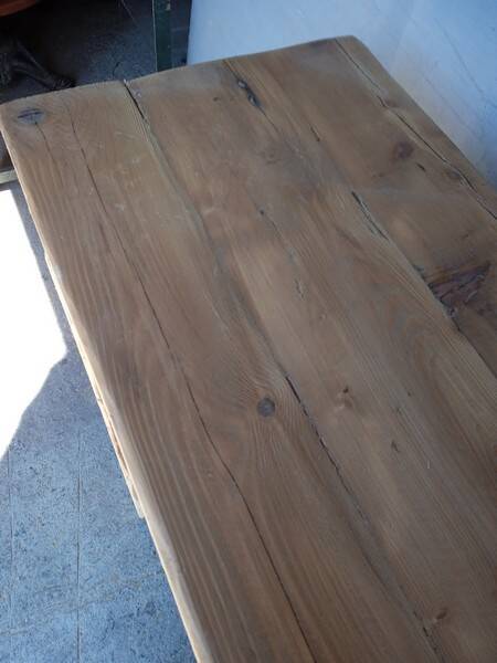 Old solid wood workbench furniture