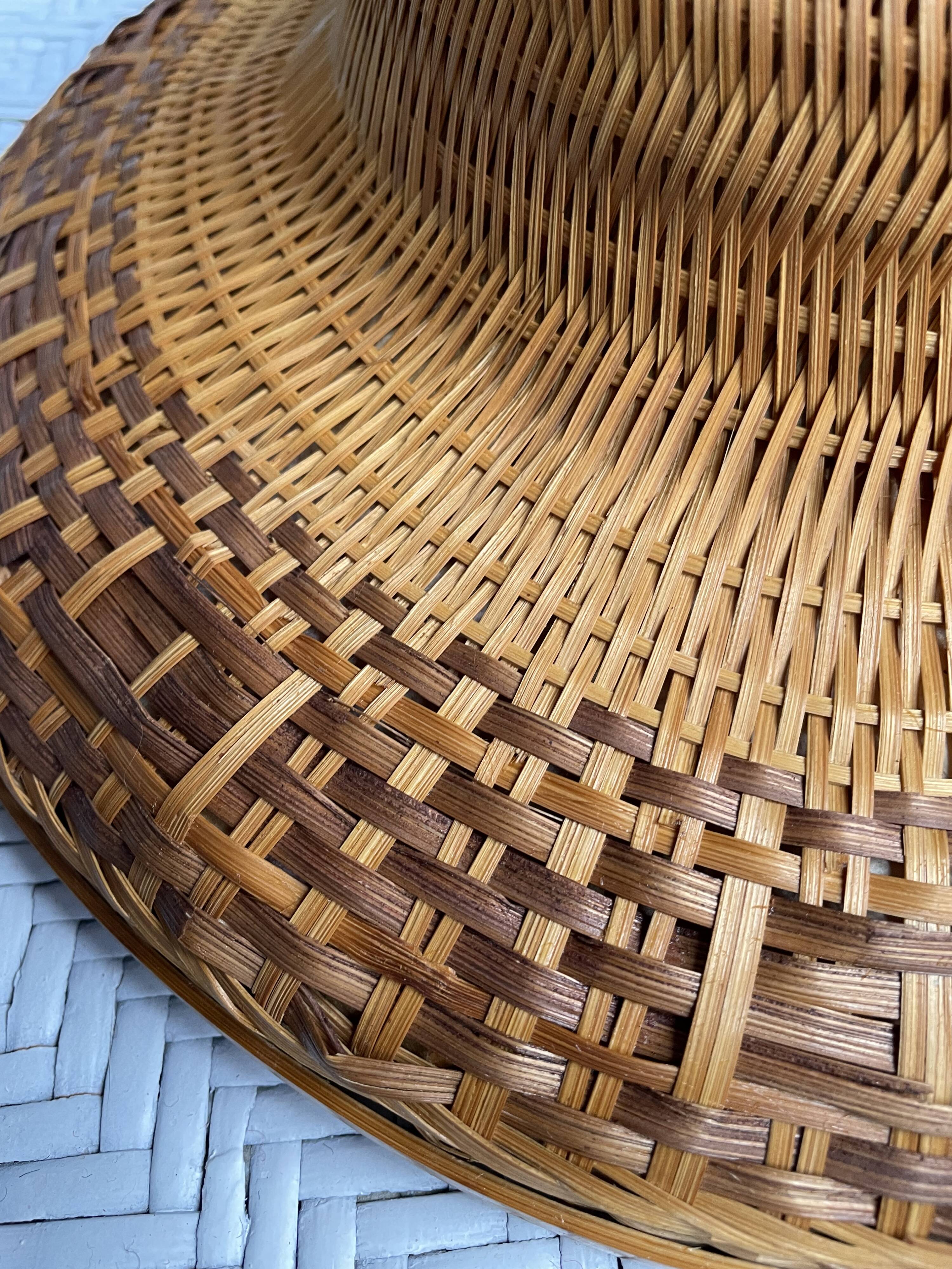 Asian hat made of bamboo and braided rattan