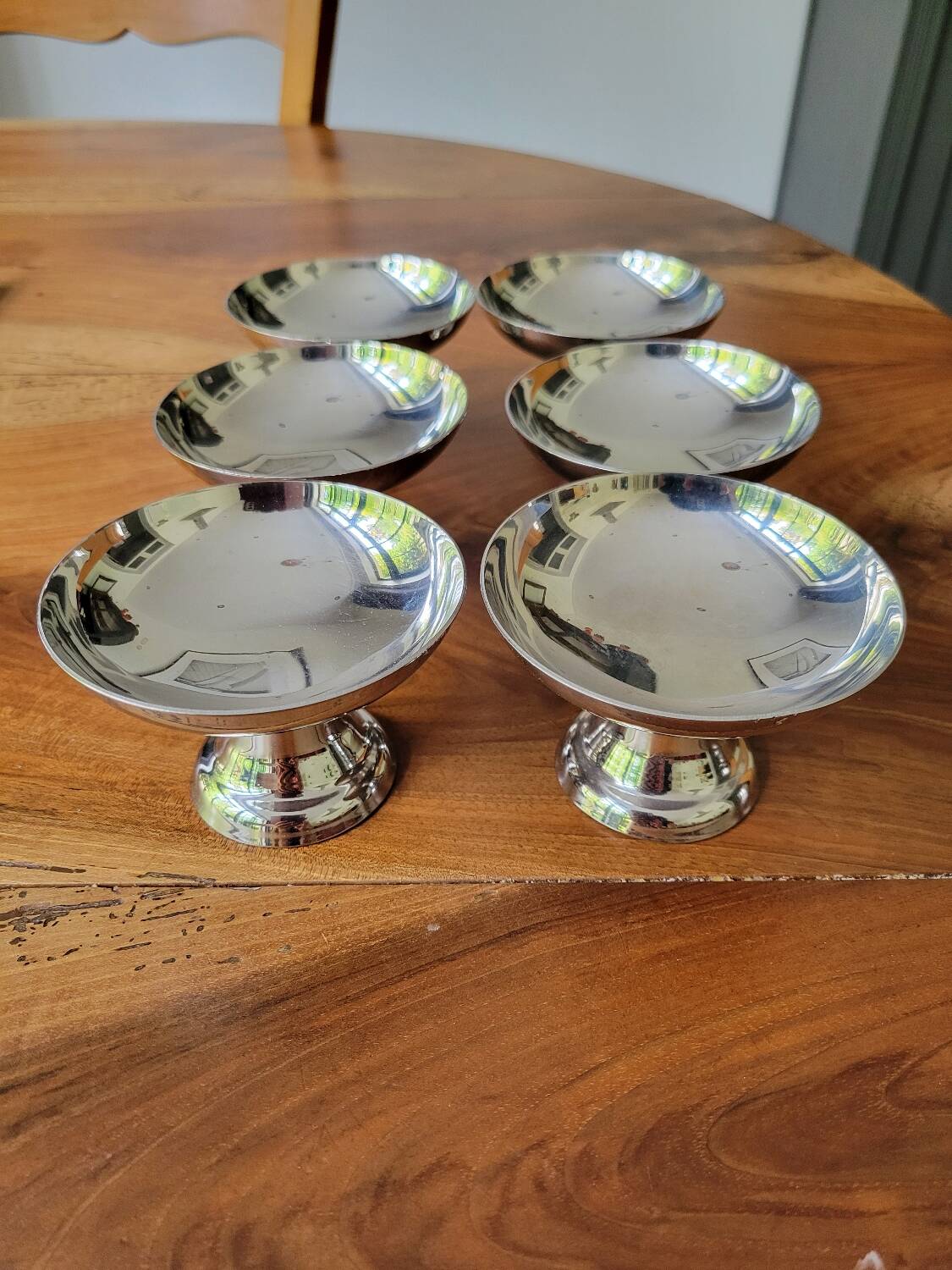 6 stainless steel ice cream cups