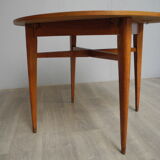 Vintage beech table with 1960 extension