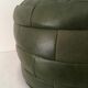 Vintage leather pouf patchwork 70s