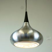 Silver suspension light Orient by Jo Hammerborg for Fog and Morup, Denmark