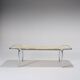 Marble and Tubular Metal Coffee Table, 1970s