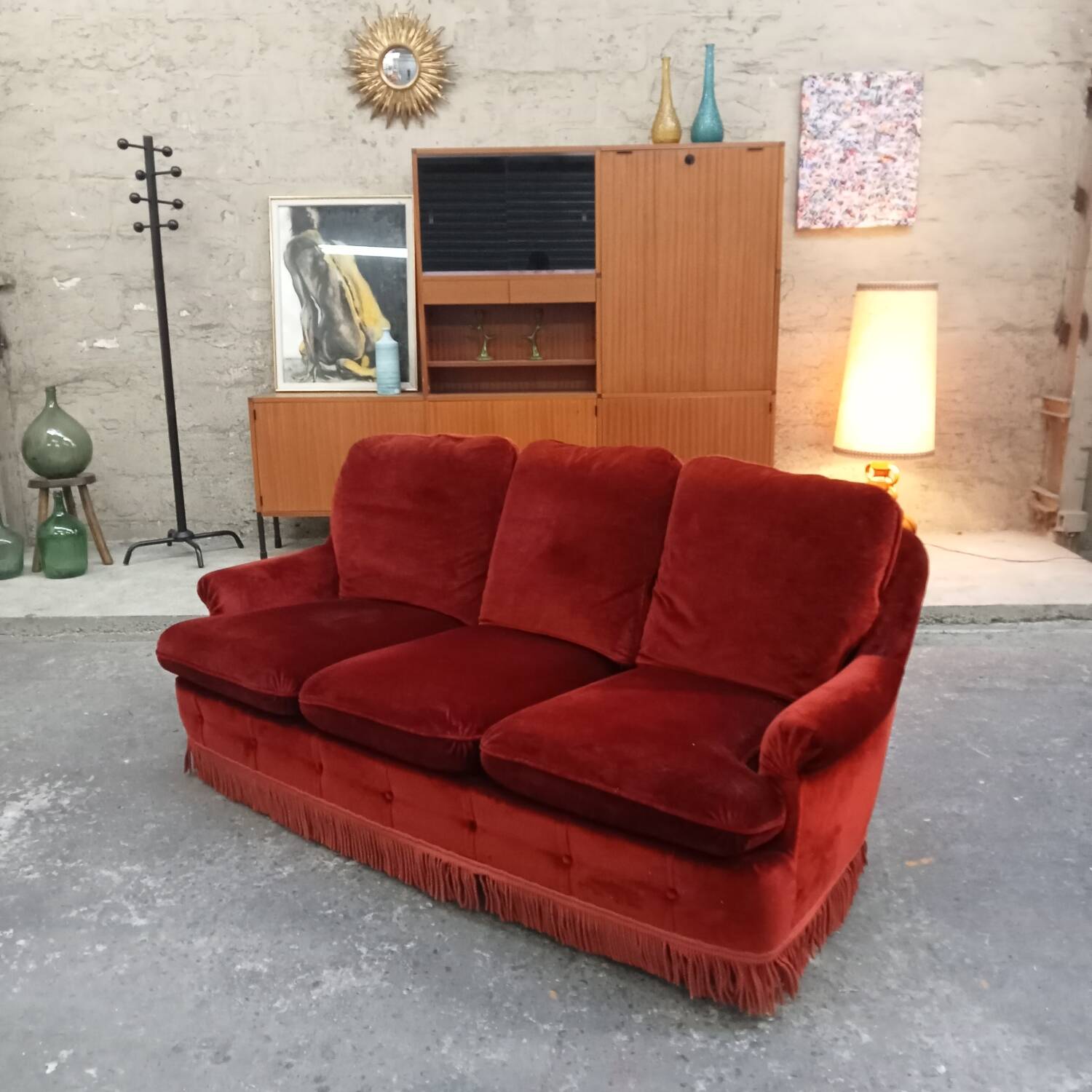 Jacques Coulon velvet sofa