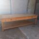 Grande table de communauté en chêne et sapin