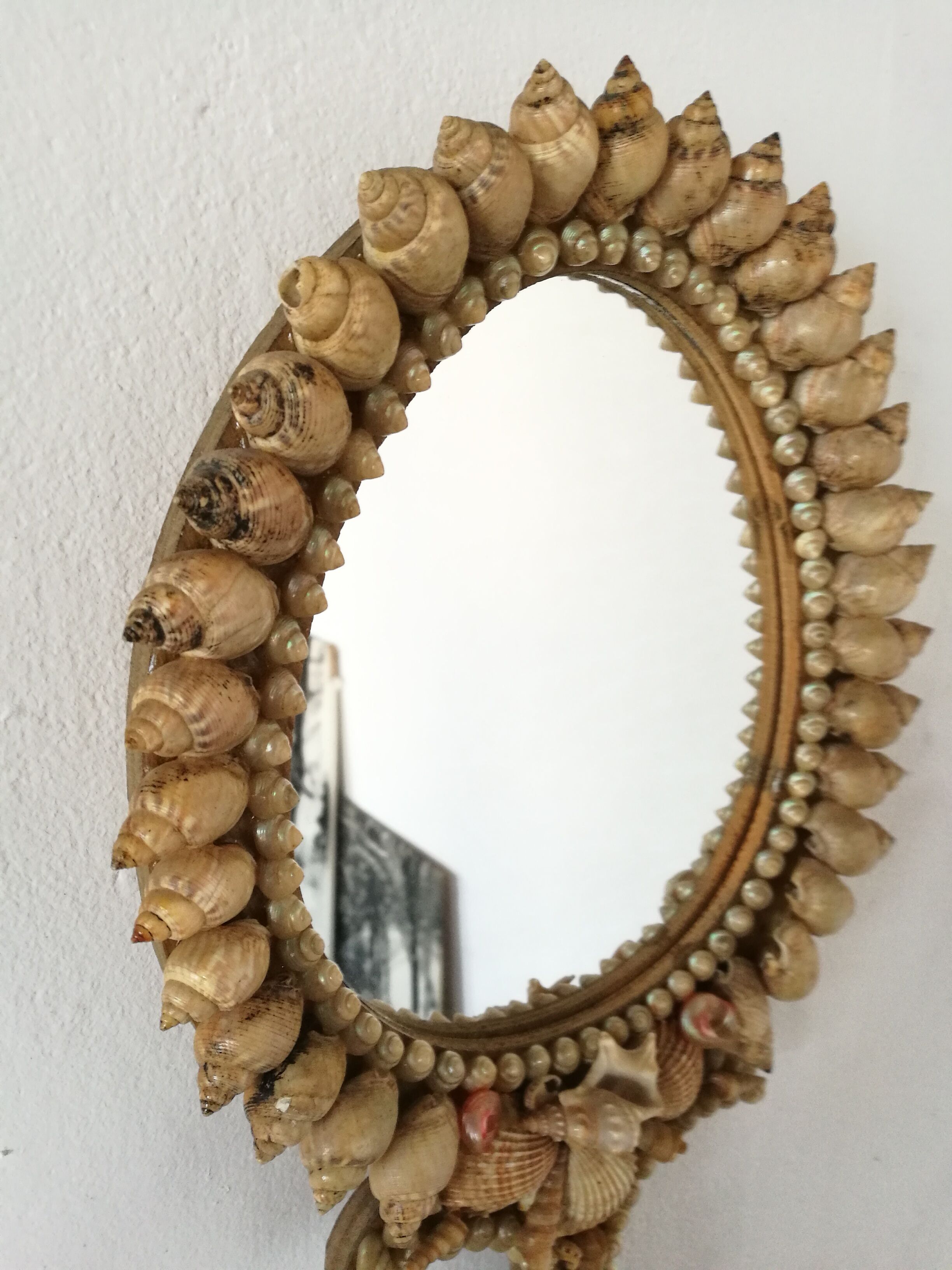 Mirror, face-to-hand seashells