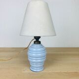 Art Deco blue glass lamp