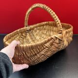 Antique Wicker Basket Picking Basket in good condition 41 x 27 x 26 cm