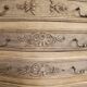 Louis XV style curved chest of drawers with 4 drawers in raw solid oak