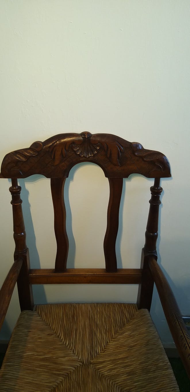 Pair of provençal walnut armchairs