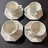 4 johnson brothers coffee cups and 4 saucers