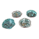 Vintage Vallauris trinket tray, possibly Borty - set of 4 - approximately 13 cm