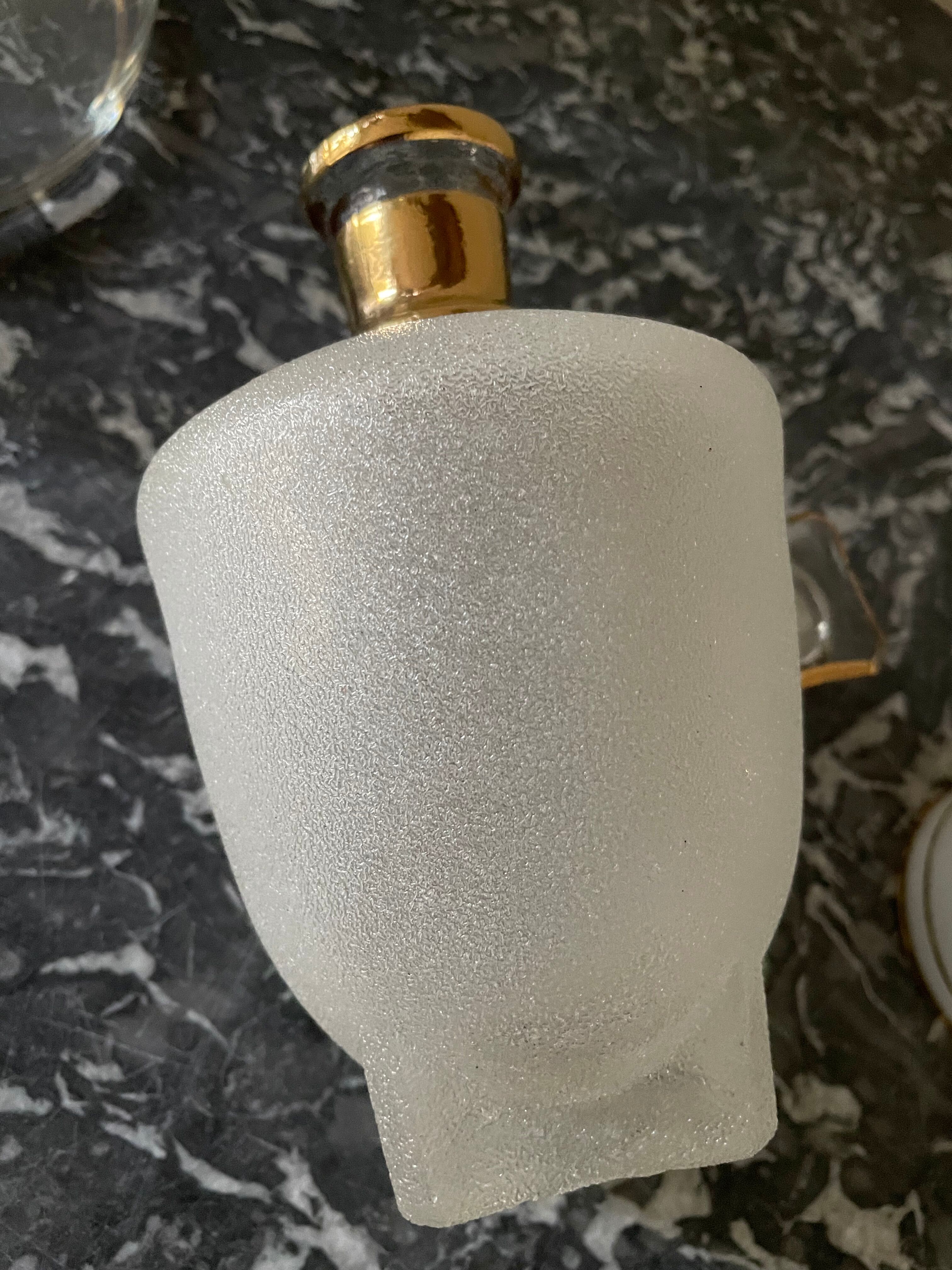 Golden glass carafons