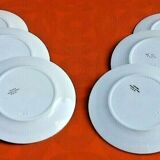 Suite of 6 plates 40s and 50s Faïence H.B.C (Hyppolite, Boulenger, Creil)