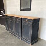 Old sideboard with four doors and four drawers