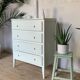 Commode vintage vert menthe