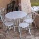 Salon de jardin 7 pièces en fer forgé, années 60