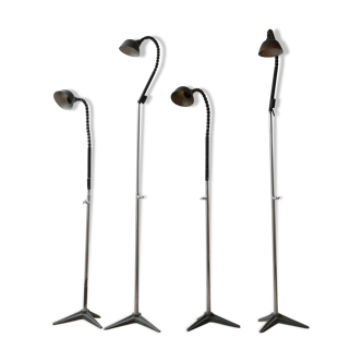 Set of 4 industrial floor lamp