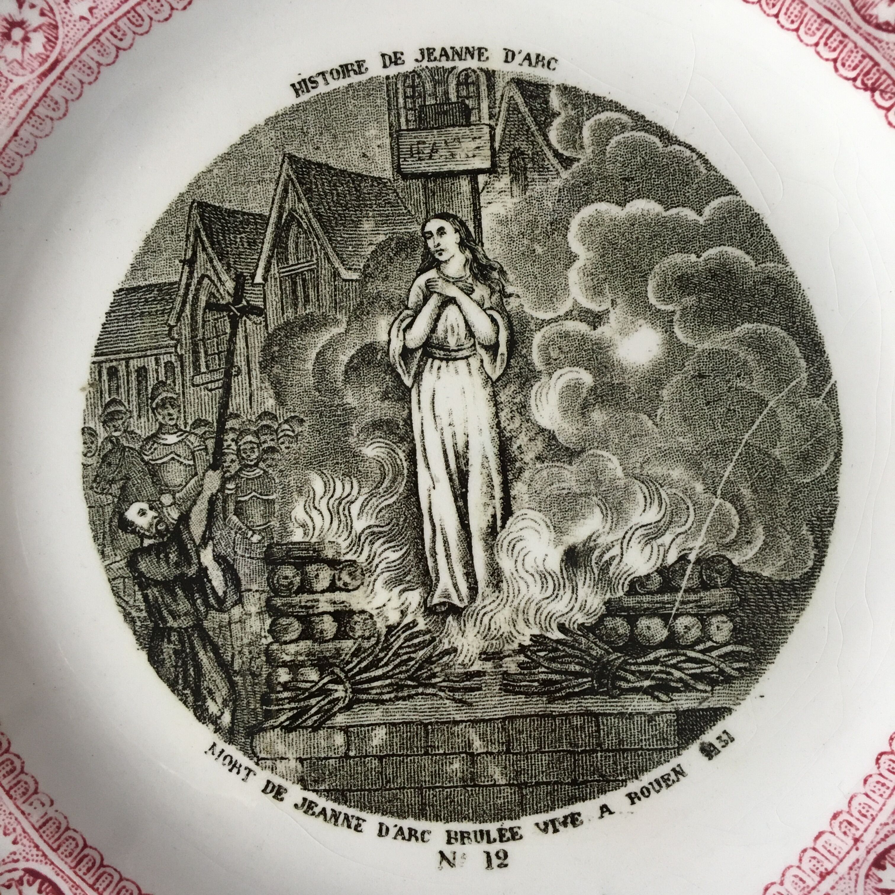 talking plate Jeanne d'Arc Gien