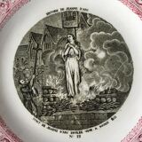talking plate Jeanne d'Arc Gien