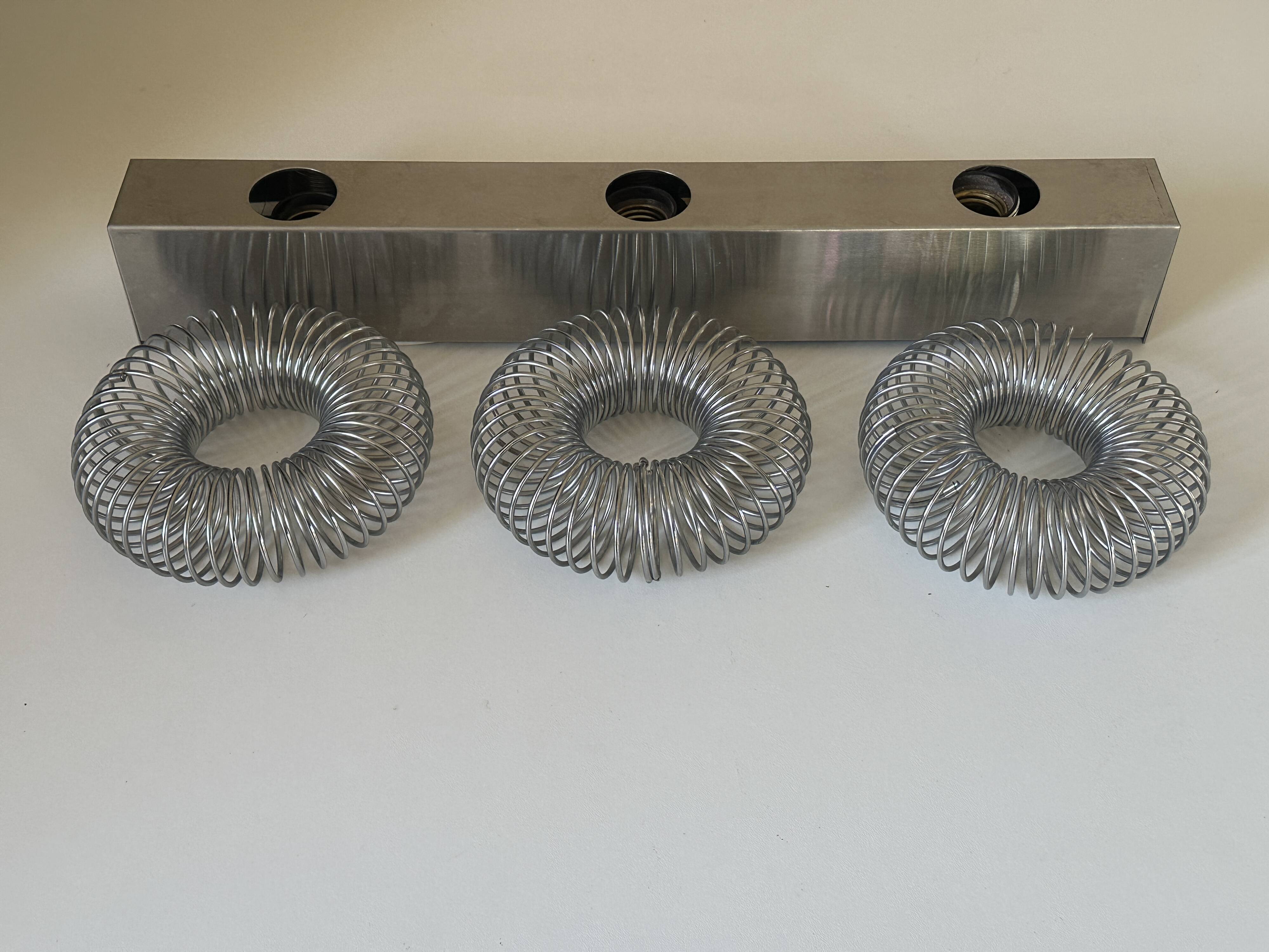 Sconce springs 3 vintage lights design 70s