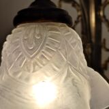 Bronze Modernist wall lamp. Spain, 1930s.