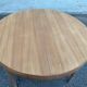 Authentic Scandinavian round table BAUMANN stripped in raw teak 1960