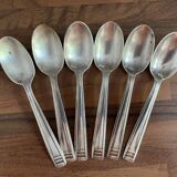Set of 6 silver-plated dessert spoons by Cailar Bayard