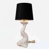 Title: Capodimonte Ceramic Koi Carp Lamp – Italy, circa 1970
