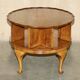 Vintage 1940s Burr Walnut swivel coffee table.