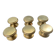 6 antique bronze handle buttons