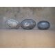 Three dishes in antique tin
