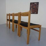 Danish Oak Dining Chairs, Set of 4, 1960s