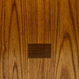 Pierre Chapo. Low chest of drawers in blond elm. Circa 1970.