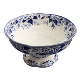 Antique salad bowl, Creil and Montereau, in earthenware, Flora model with bindweed