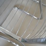 Lot of 2 chrome metal chairs by Gastone Rinaldi.