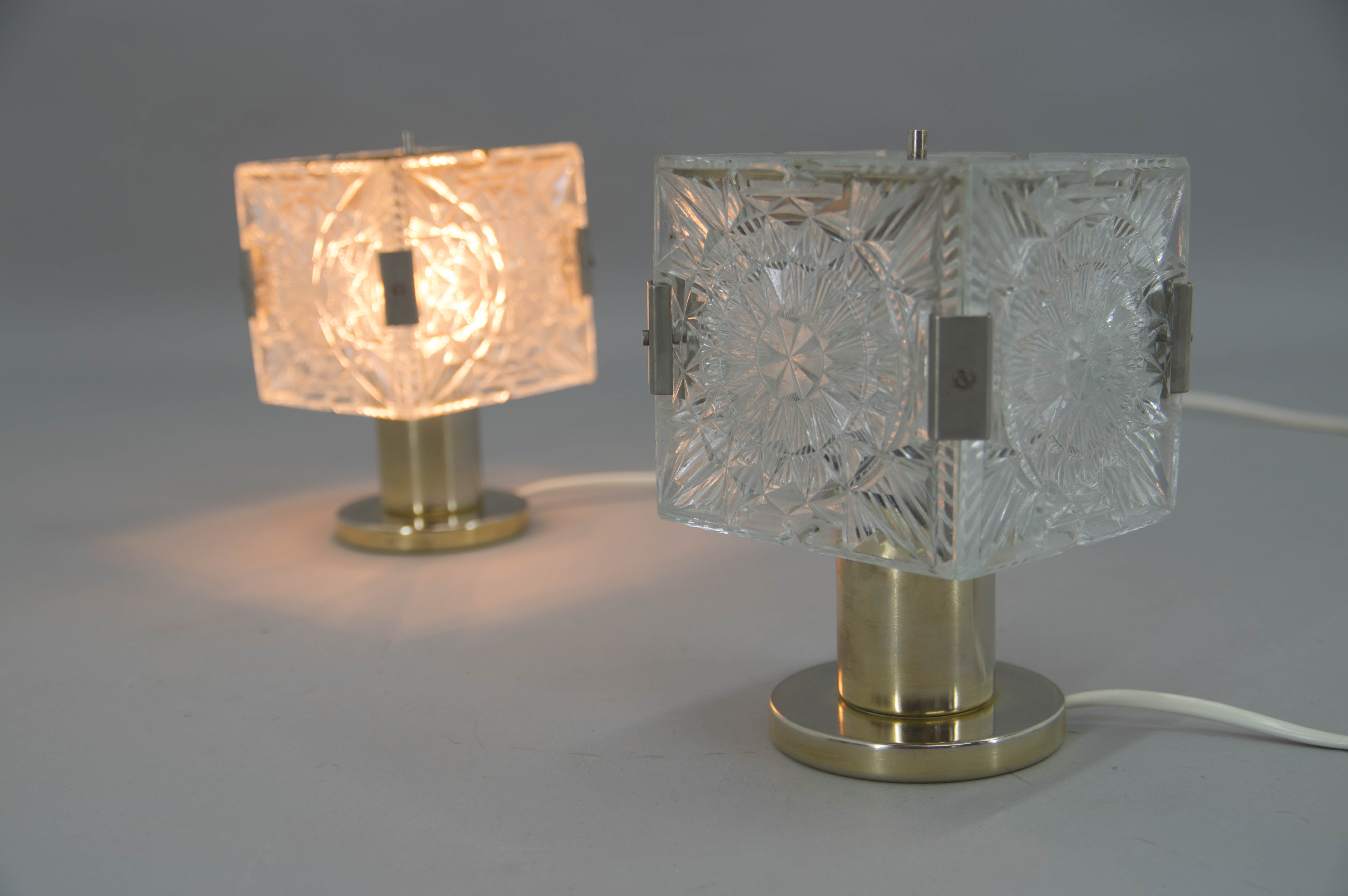 Set of two table lamps by Kamenicky Senov 1970s