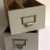 Pair of gray drawers with separator